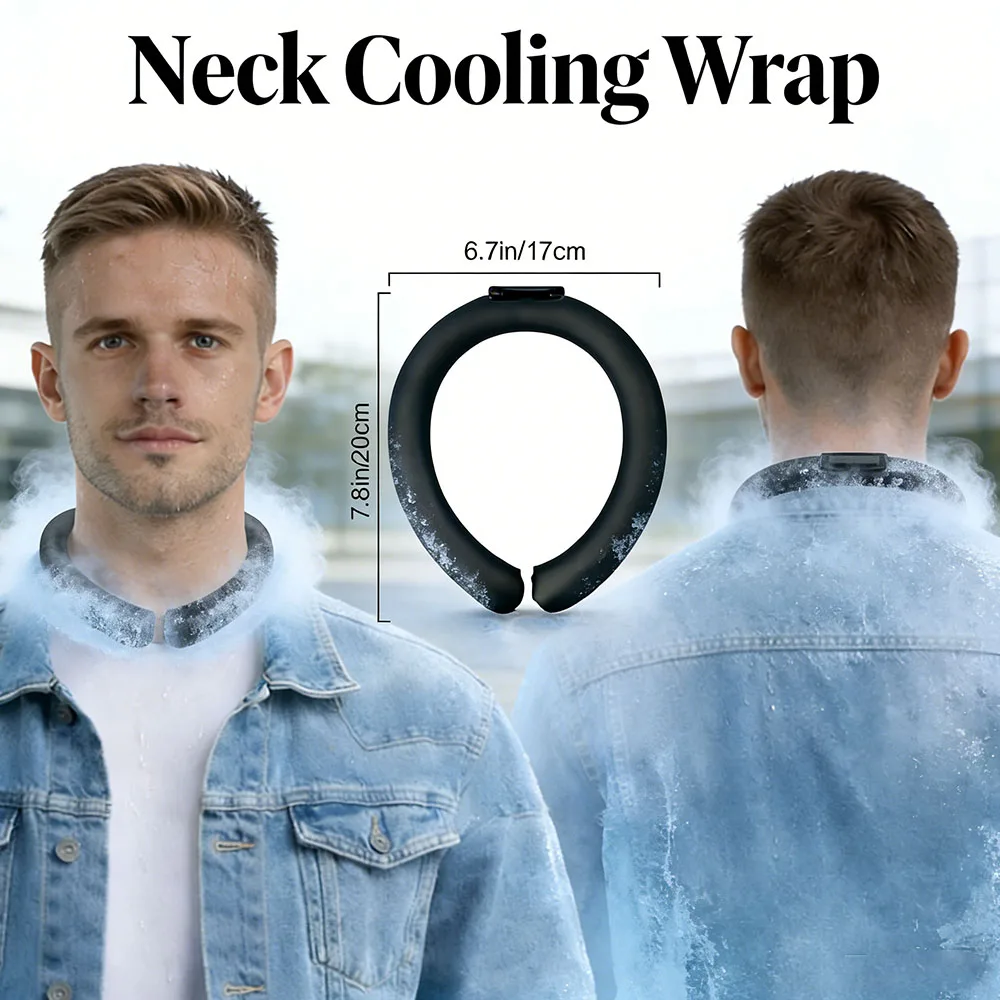 

Neck Cooling Ring Portable Ice Cooler Wearable Body Cooling Ring For Hot Weather Outdoor Camping Hiking Cycling Running Fishing