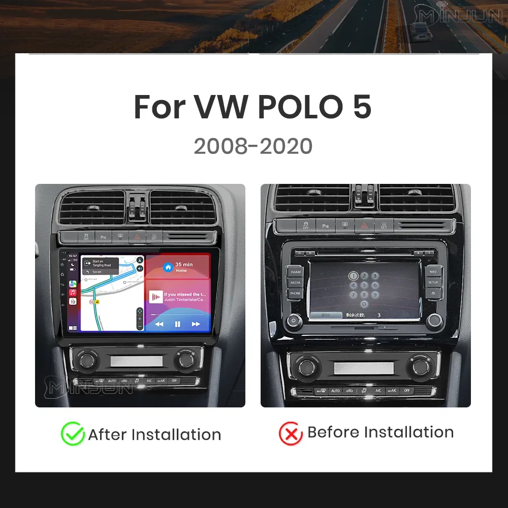 Car Radio Qualcomm Multimedia For VW Volkswagen POLO 5 2008 - 2017 Vento Wireless Carplay Android 16 Auto Car Radio stereo