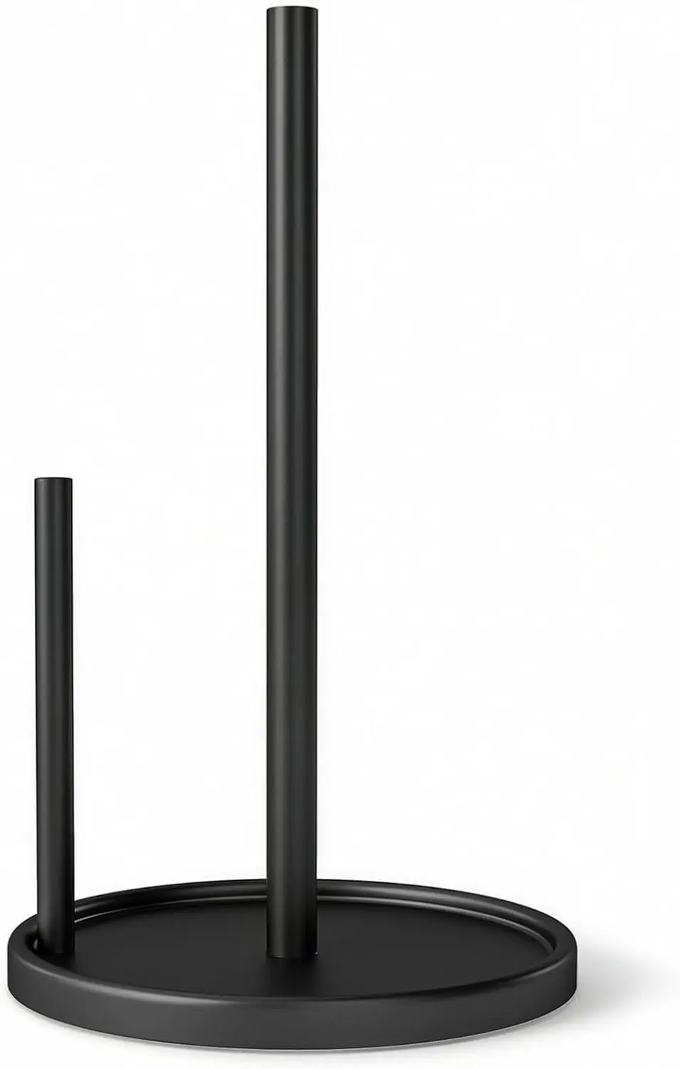 

Black Countertop Paper Towel Holder with Weighted Base - Sturdy Kitchen Roll Dispenser