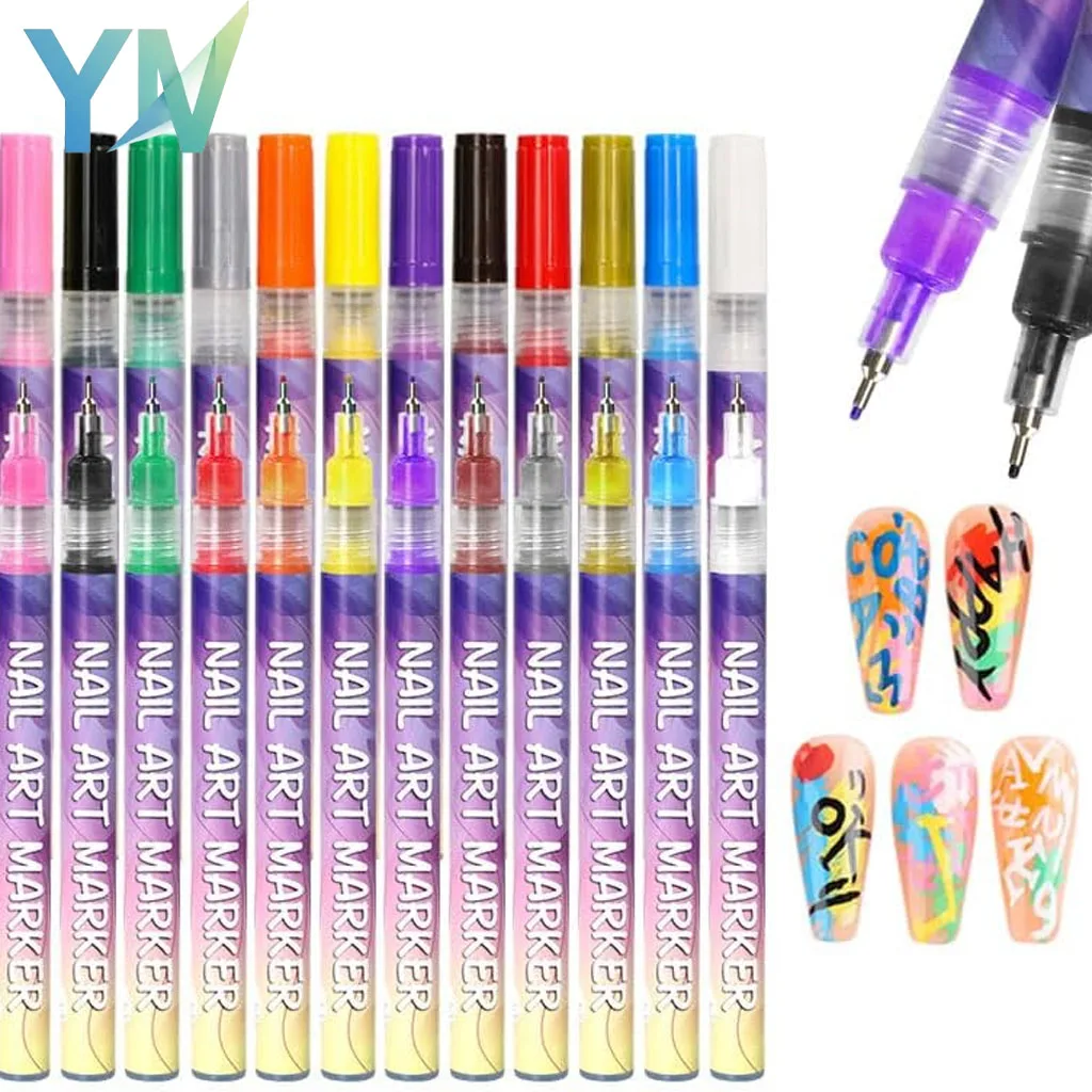 

Многоцветные ручки для дизайна ногтей своими руками. Инструменты для рисования и детализации линий для дизайна ногтей. Идеально подходит для маникюра. Дизайн ногтей и набора для дизайна ногтей своими руками.