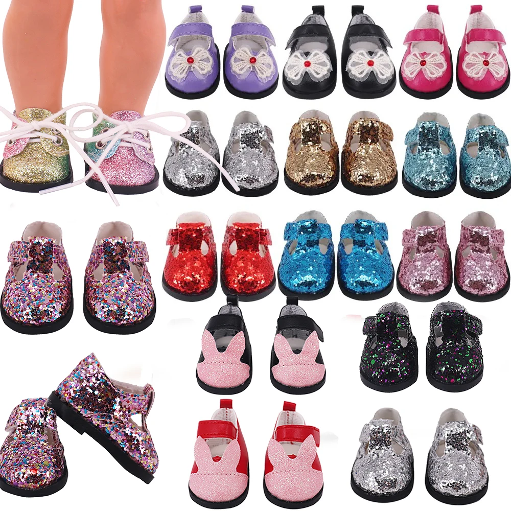 

5Cm Sequins Doll Shoes,Blythe Wellie Wisher Shoes For 14.5 Inch Doll&EXO &Paola Reina&1/6 BJD Doll DIY Toys,Doll Accessories