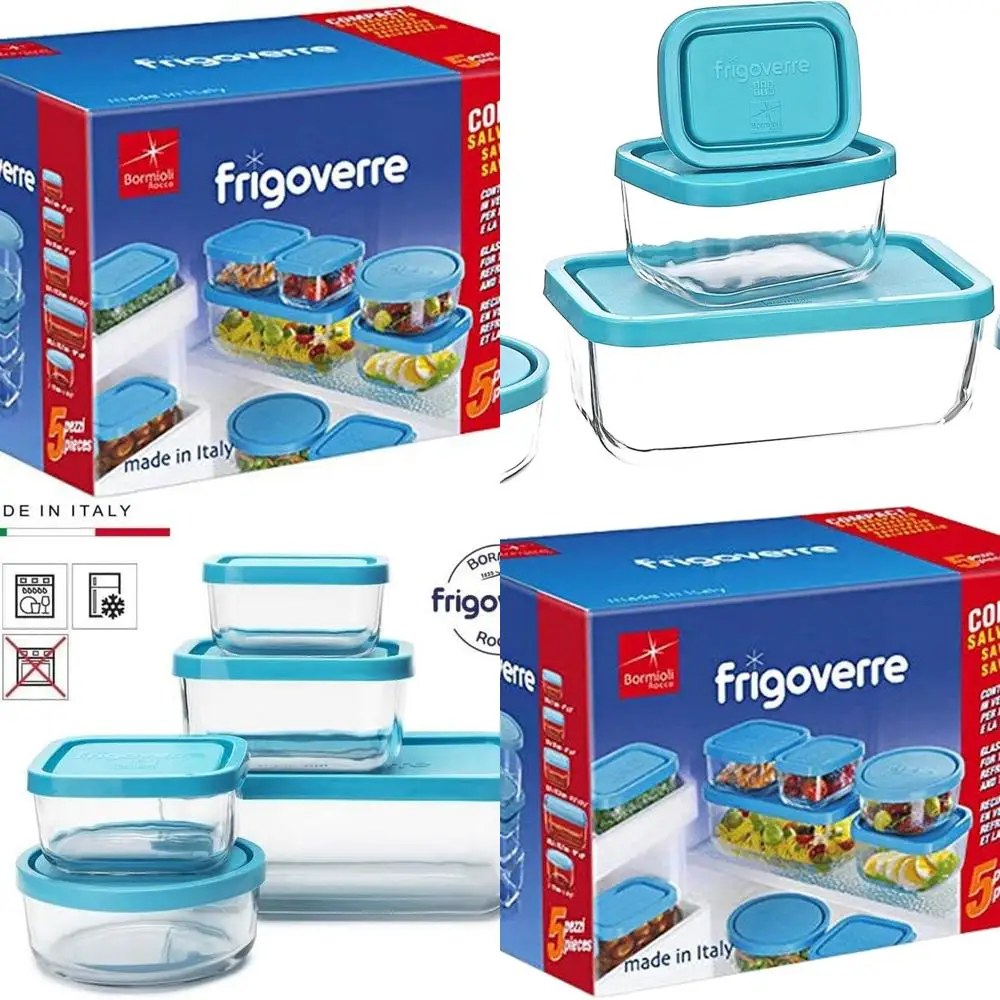 

Set of 5 Clear Glass Food Storage Containers, 388840-SK5