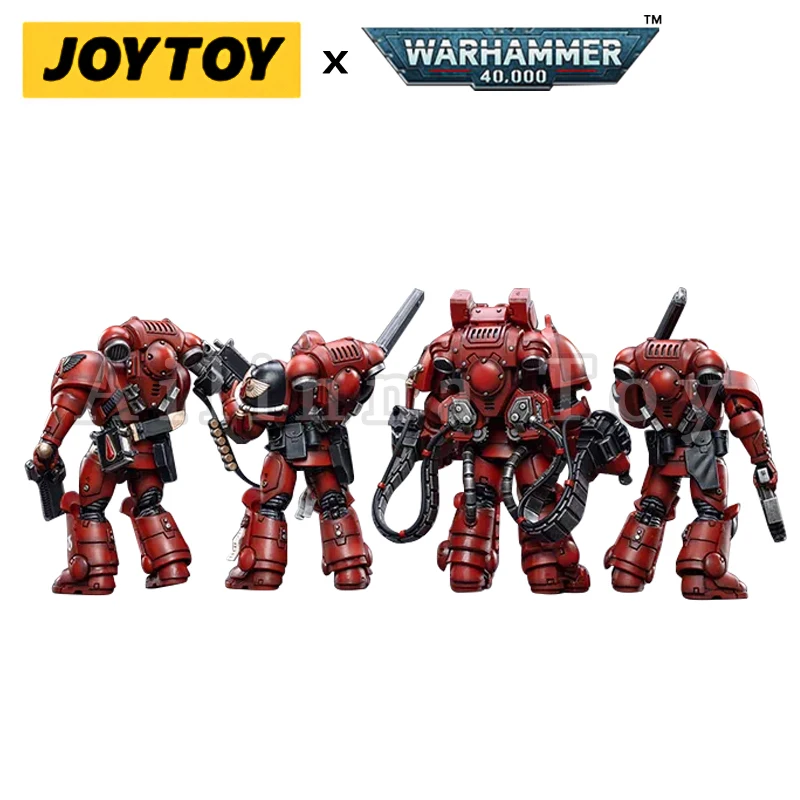 JOYTOY 1/18 Action Figure (4PCS/SET) 40K Blood Angels Anime Collection Military Model