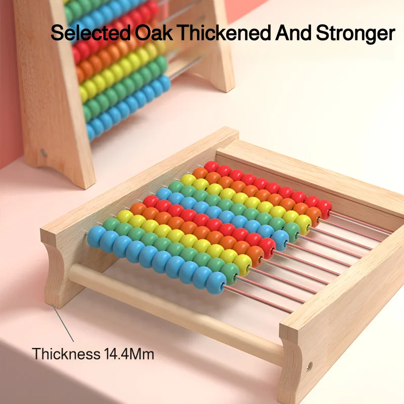Wooden Abacus Counting Frame Educational Toy for Children Ideal for Kindergarten and First Grade Math Skills Development