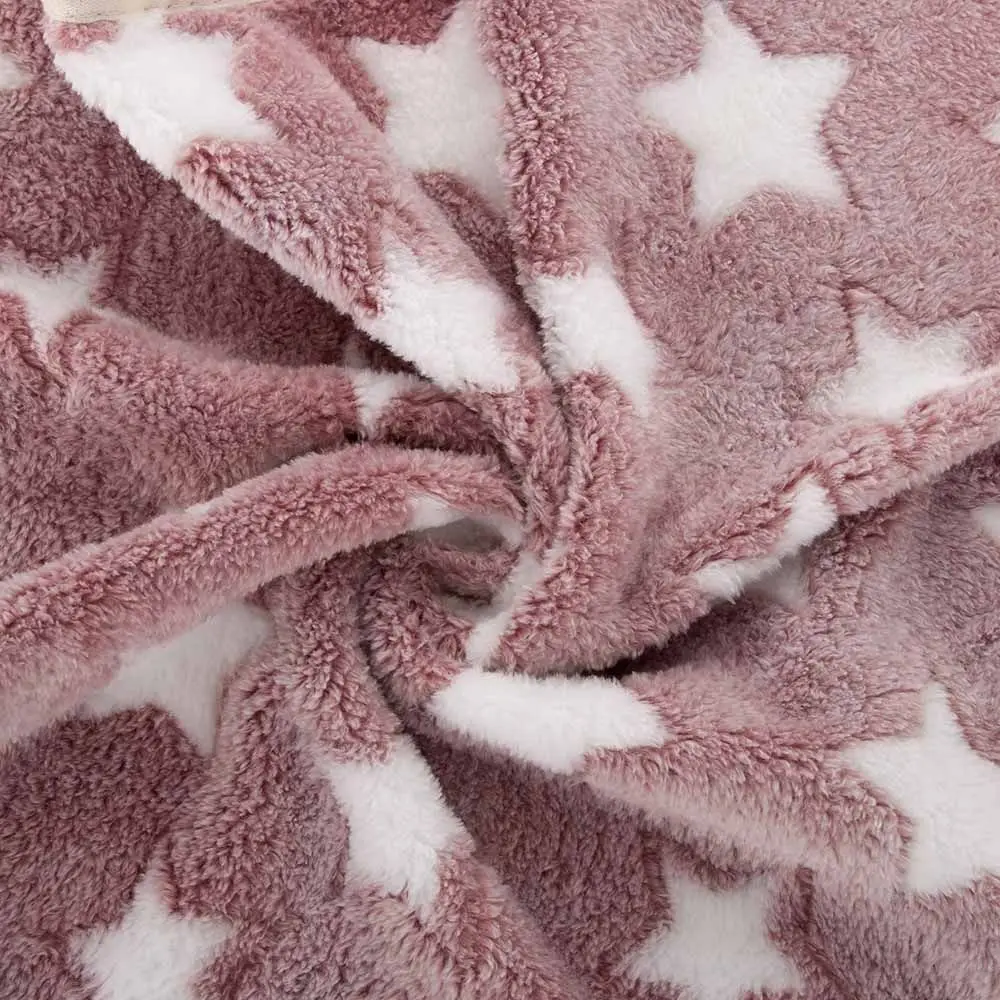 

Dog Cat Coral Fleece Warm Sleeping Mat Stars Printed Puppy Blanket Cover Pad Pet Products Bed Pad