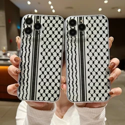 Hattah Keffiyeh Phone Case For iPhone 15 14 13 12 11 Mini Pro Max X XR XSMax 6S 6 7 8 Plus SE20 Transparent Cover