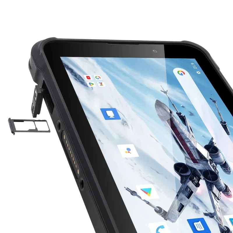 UNIWA T85S 8 Inch Kiosk Mode 4G Rugged Tablet PC 4GB+64GB IP67 MT6765 Helio P35 Android 12 2D 1000 Nits Screen Optional NFC GPS