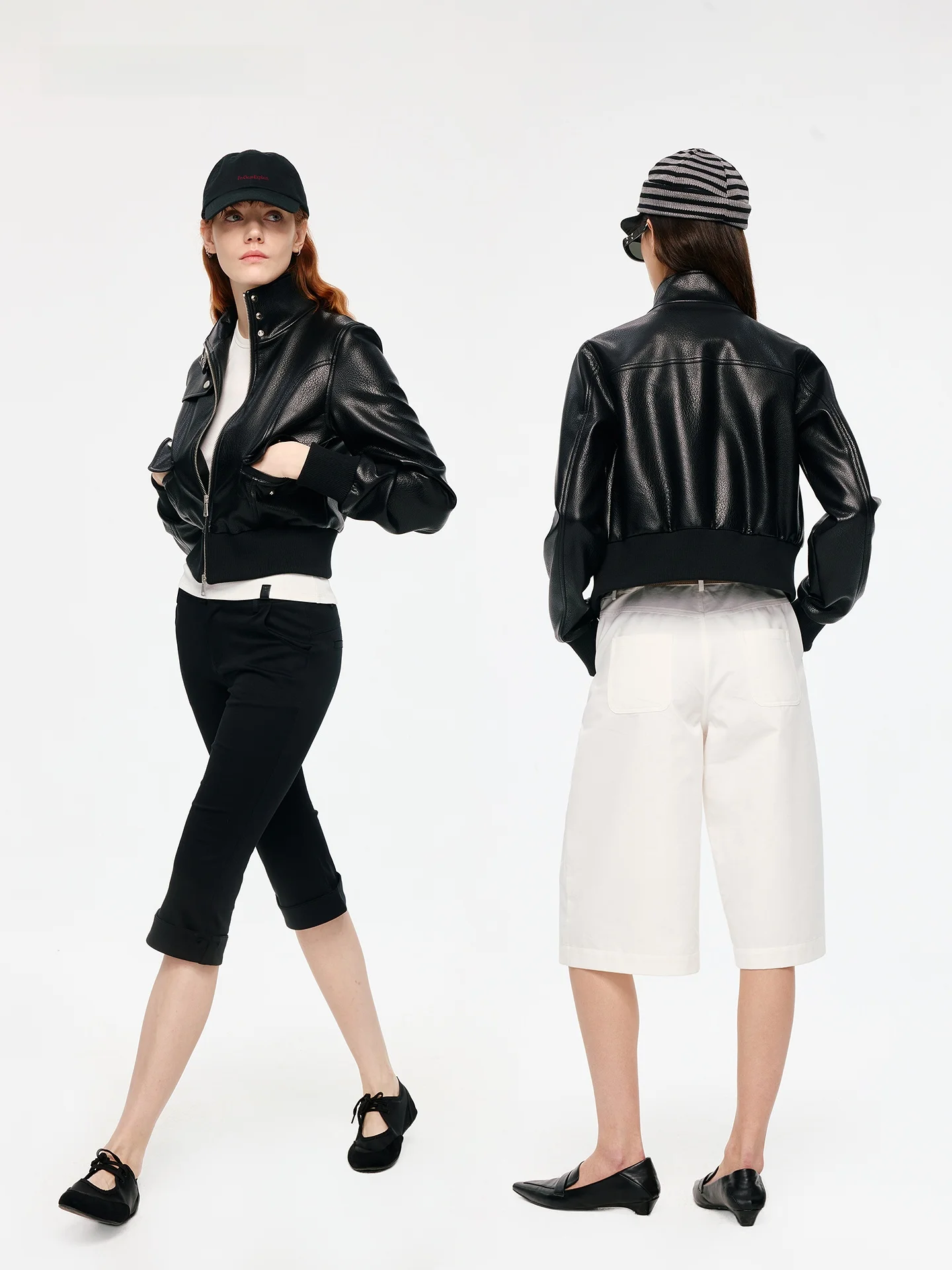 Faionable ort Leather Jaet for Women Spring 2026 Design Sensation  Zipper Closure Casual Sle Slim Fit PU Leather