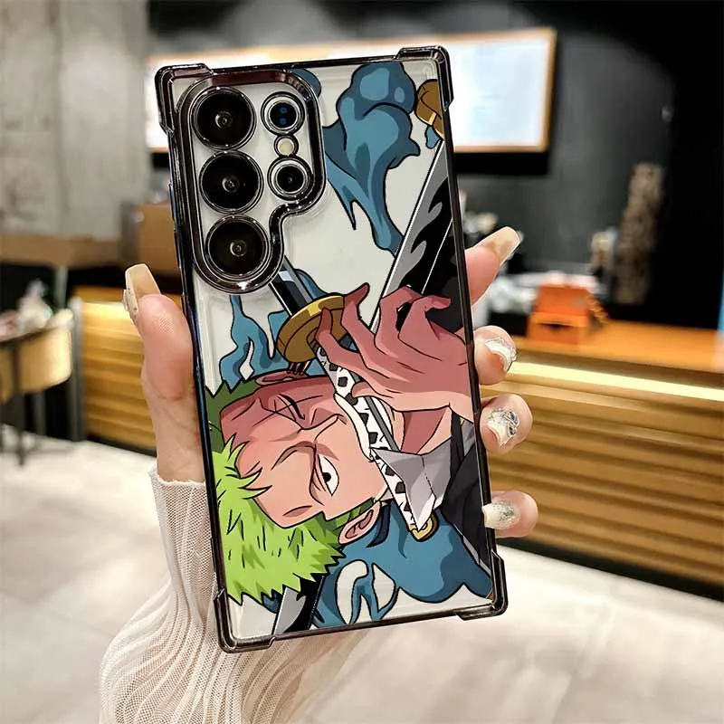 O-ONE P-PIECE-E Anime Handyhülle für Samsung S26 S25 Edge S24 S23 S22 S21 S20 FE Ultra Plus Lite, Galvanisierte Sturzsichere Schutzhülle – Detail 10