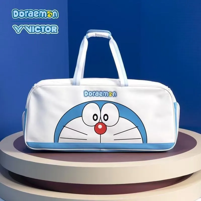 

Прямоугольный рюкзак Doraemon, большая вместительная сумка для ракеток для бадминтона, дорожная сумка для хранения, сумка с героями мультфильмов, сумки для покупок