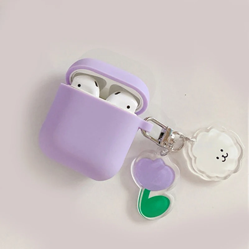 Rung Pro 2 3rd Ốp Lưng AirPods 2 Ốp Lưng Sang Trọng Bơ Mặt Dây Chuyền Chìa Ốp Tai Nghe Ốp Lưng Dễ Thương Airpods Pro 3 Bao