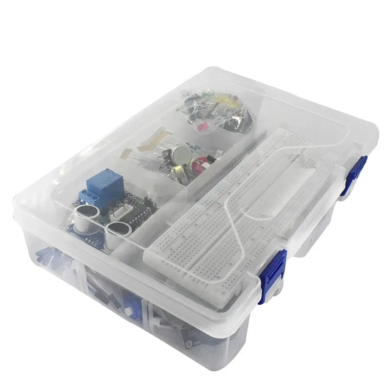 Kit de Démarrage pour Ardu37Uno R3, Platine de Prototypage et Support Moteur Pas à Pas/Servo /1602 LCD/Fil de Cavalier/UNO R3