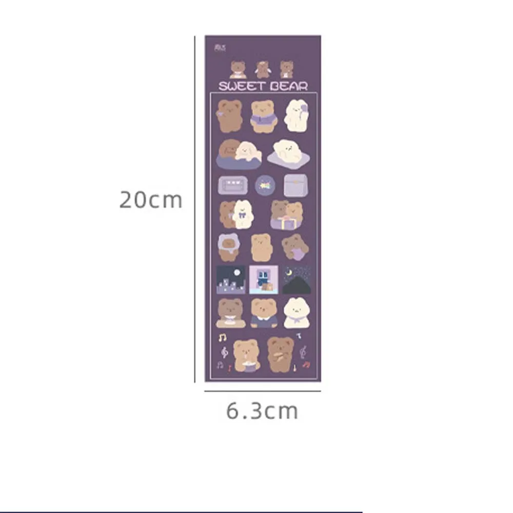 2 Pcs/bag Label Hand Account PET Diary Scrapbooking Handbook Decoration Decoration Paper Decorative Stickers Stationery Sticker