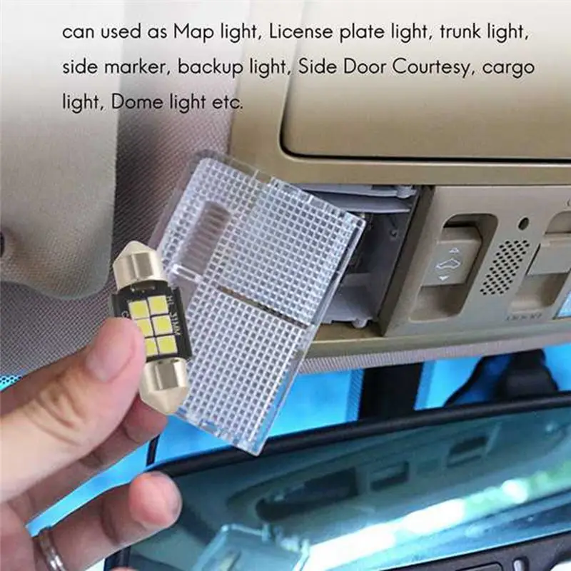 Dependable-LED Bulbs Black Aluminum For Interior Car Lights License Plate Dome Map Door Courtesy 31Mm Festoon De3175 6428 Xenon