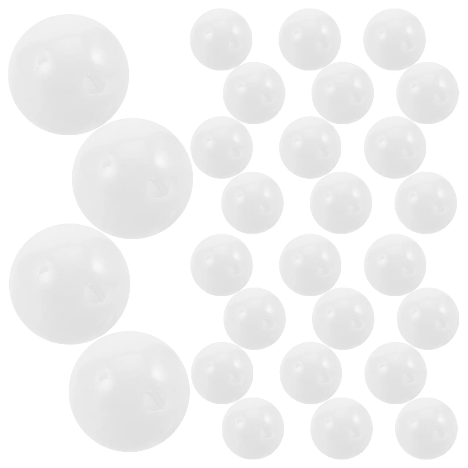 

30pcs Infant Sound White Rattle Balls For Baby Noise Maker Inserts Lightweight Shaking Bells Diy Craft Puppet Pet Repair