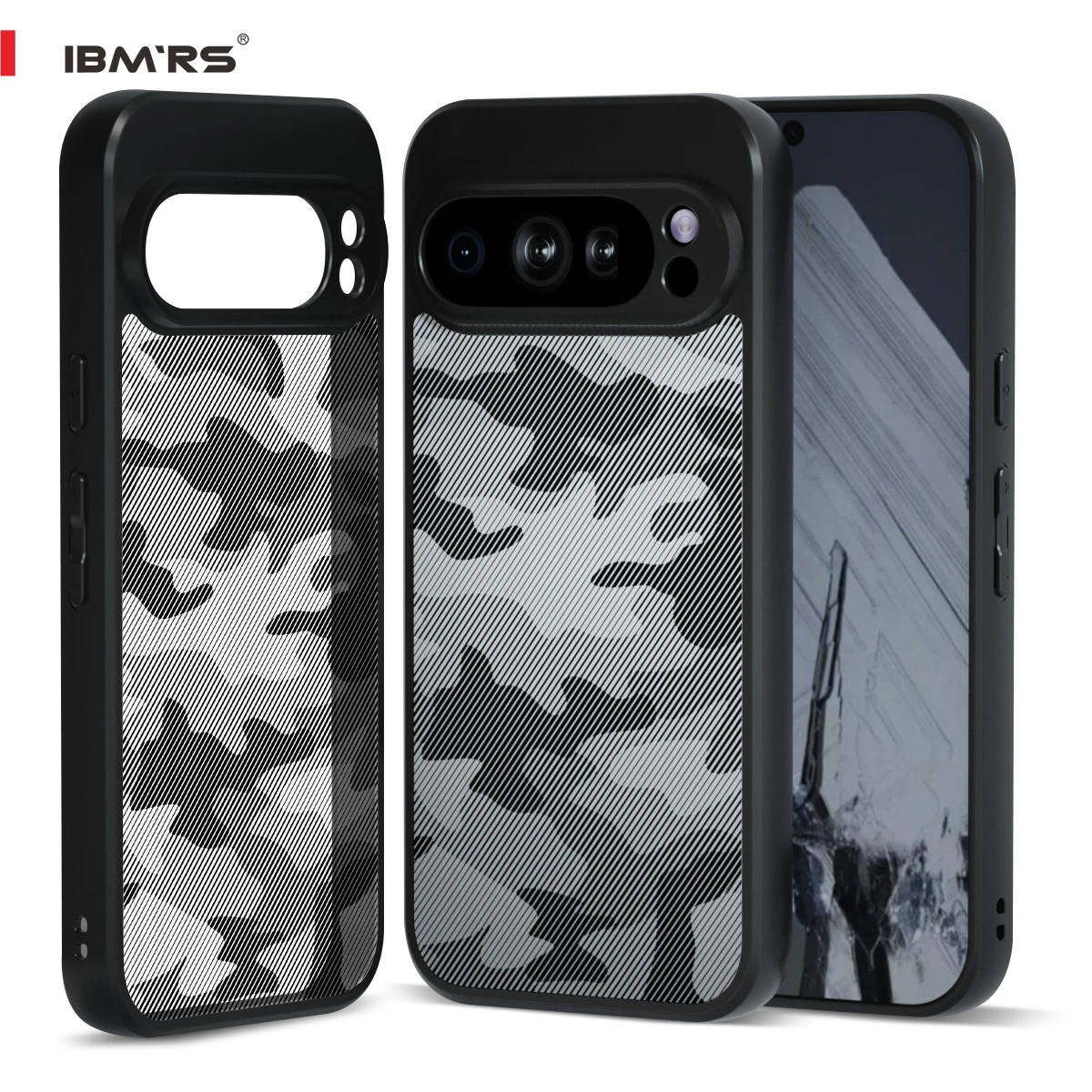 

ibmrs For Google Pixel 10/10 Pro Case Camo Shockproof, IBMRS Anti-Drop Protective Cover, Non-Slip Matte Soft TPU Case