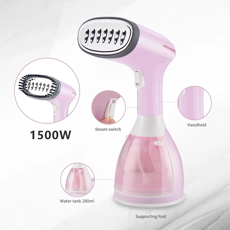 Handheld Garment Steamer 280ml Mini Portable Vertical Fast-Heat For Clothes Ironing 1500W Household Fabric Steam Iron