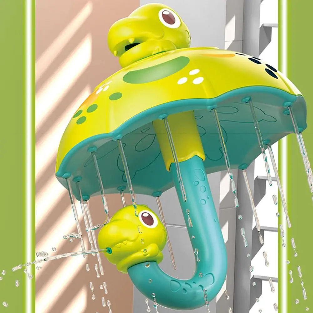 Cartoon Dinosaur Umbrella Shower Toys Creative Funny Dinosaur Water Sprinkler Secure Rotatable Swimming Water Toys Bathroom