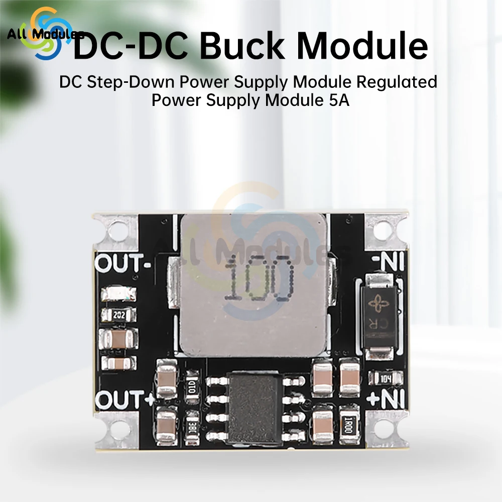 DC-DC 6V-40V to 3.3V 5V 12V 5A Mini Buck Power Module Adjustable Step Down Converter Board Voltage Regulator PCB Board