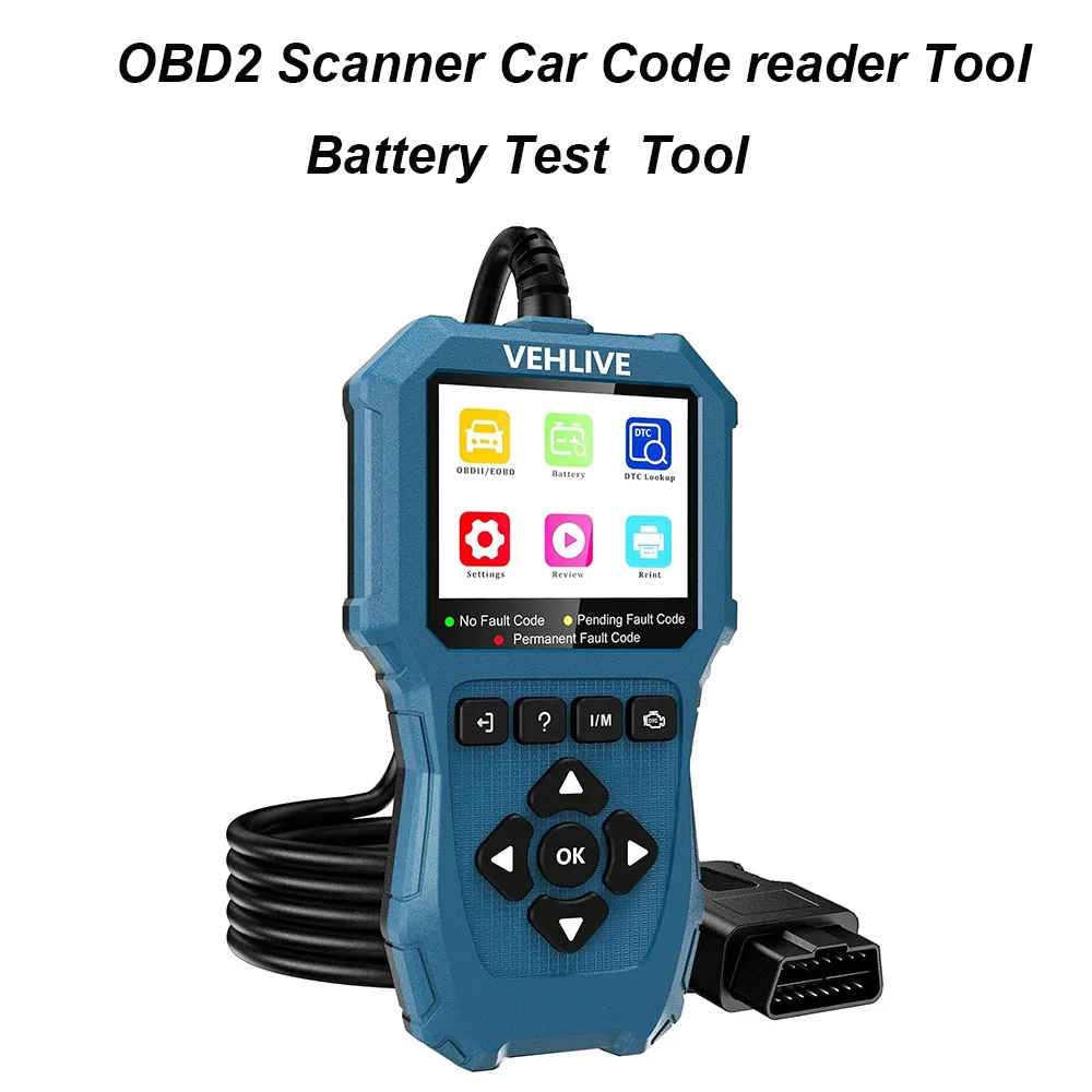 

VEHLIVE OBD2 Scanner Diagnostic Tool DTC Test Car Fault Code Reader And Eraser Freeze Frame OBD Scanner MOT Readiness test
