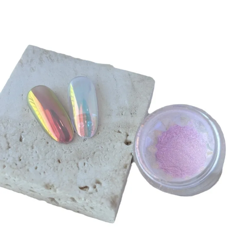 High quality Rainbow Aurora Sky Realm Moonlight Powder Women\'s Nail Art Titanium Powder Sparkling Powder Nail Accessories