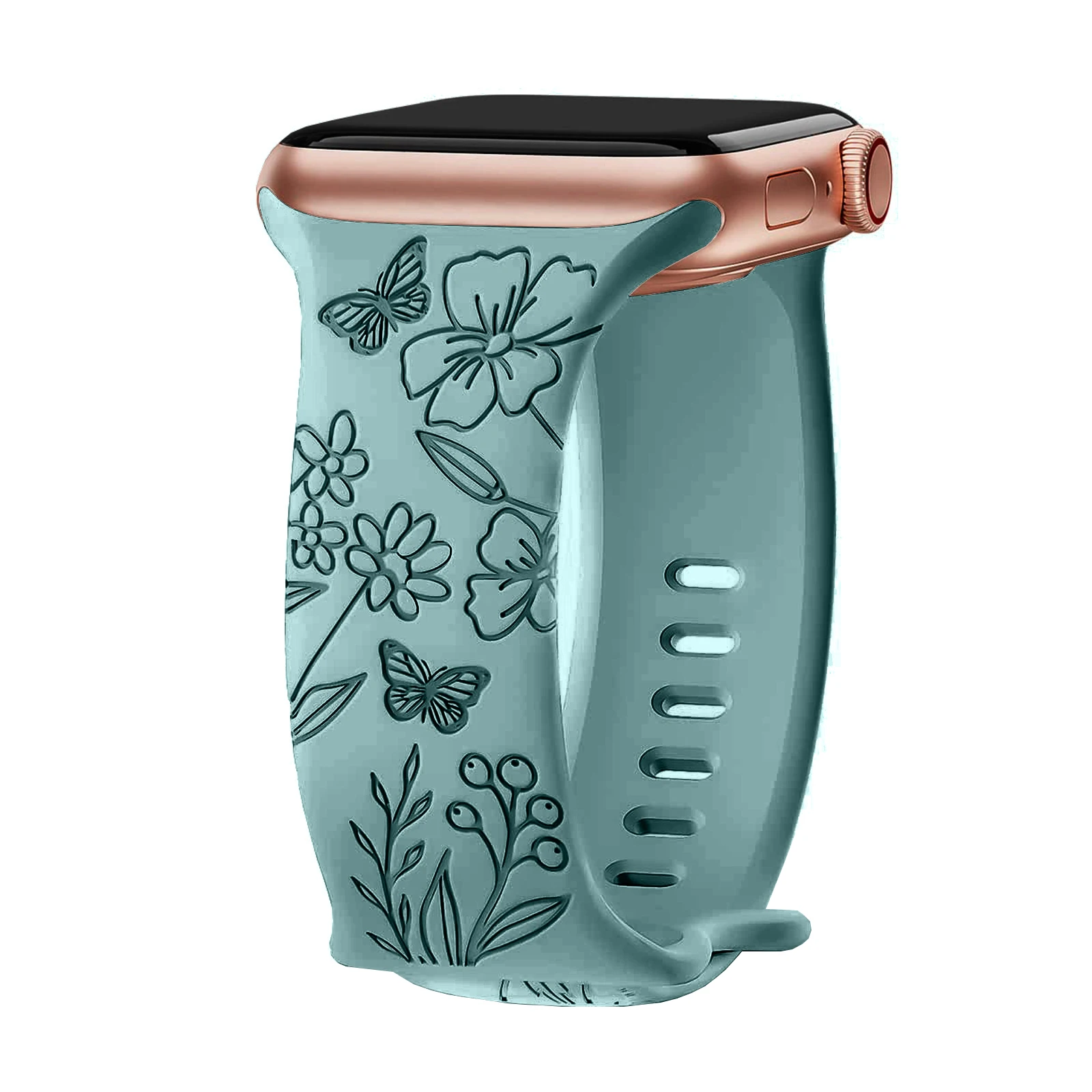 Gravierte Armbänder für Apple Watch Band 10 46 mm 42 mm 40 mm 44 mm 45 mm Blumenarmband Correa iwatch Serie 11 9 8 7 6 Ultra 2 3 49 mm – Detail 17