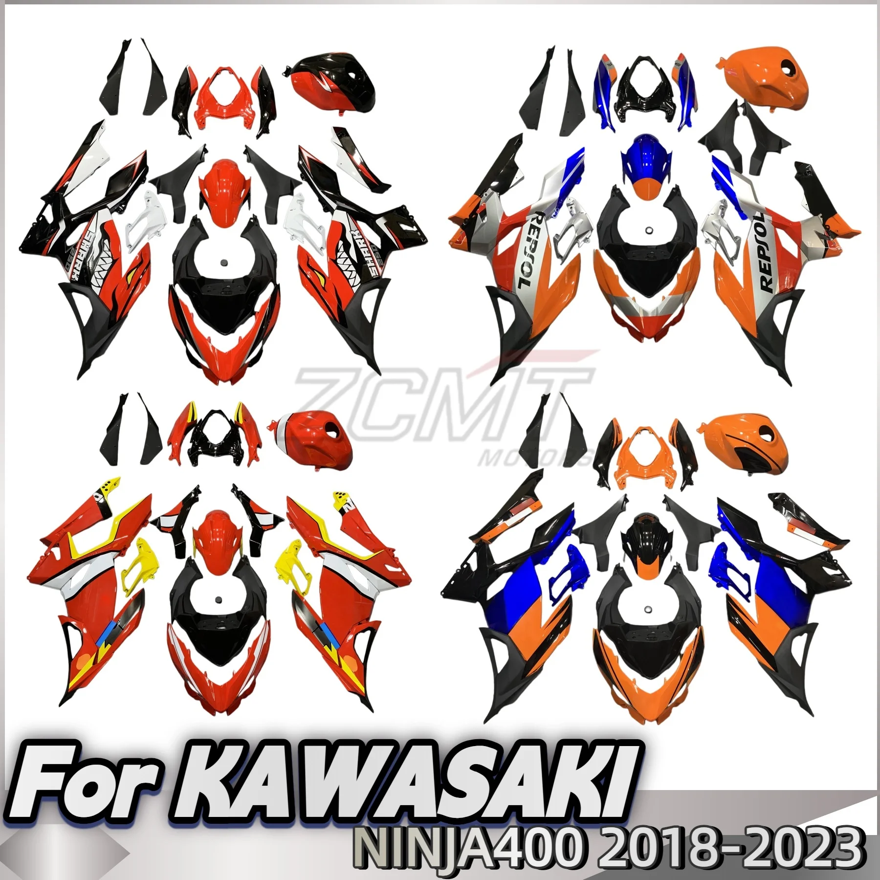 

Motorcycle Full Body Kits Fairing For KAWASAKI Ninja400 / Ninja 400 / EX 400 2018 2019 2020 2021 2022 2023 ABS Injection