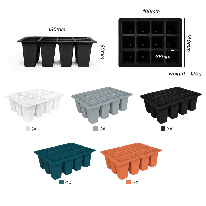 Plateaux de démarrage réutilisables en silicone, plateau de démarrage pour plantes de germination, démarrage de semis de pépinière