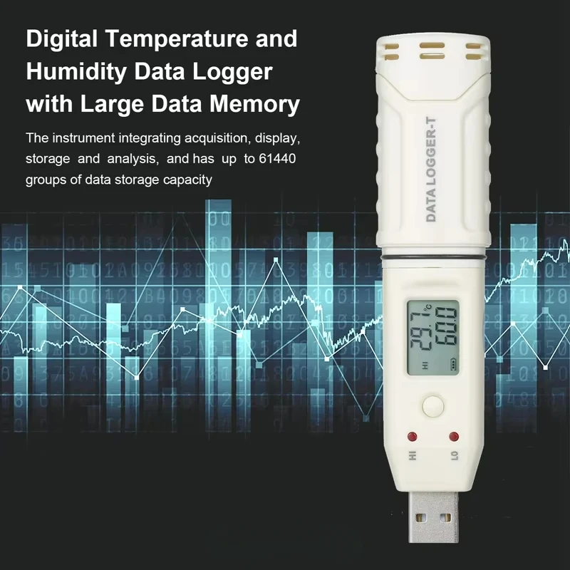 Digital Mini Data Logger Temperature  Hygrometer  Temperature Recorder USB Interface  GM1366 Each Two Sets