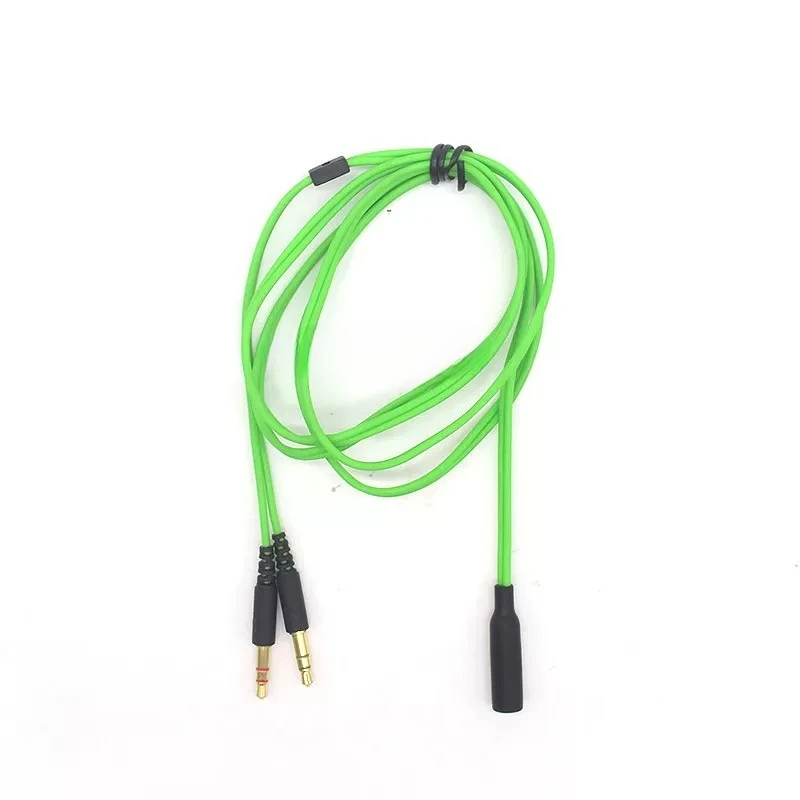 FOR  Razer ElectraV2 Thunderhead headphones, 3.5mm audio extension cable for splitting into two sections