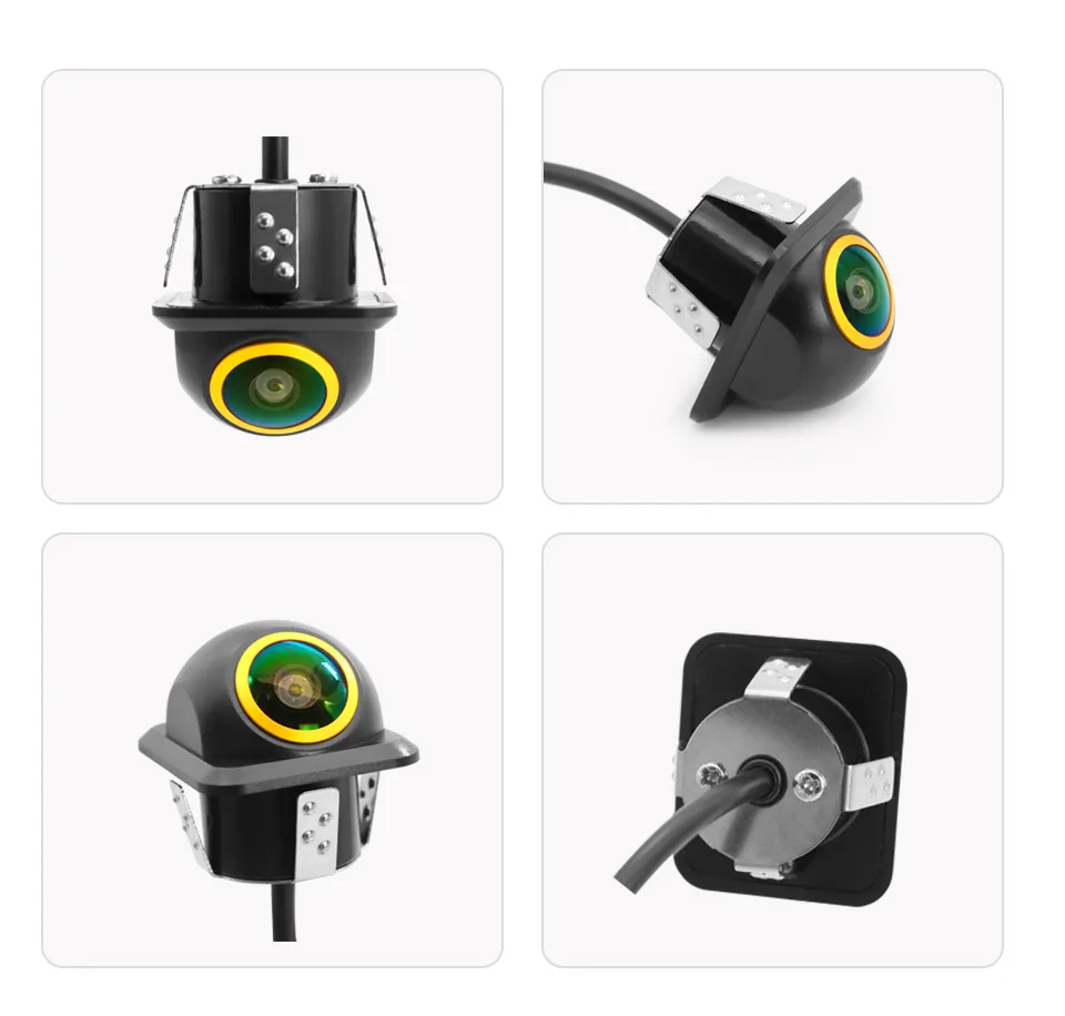 AHD Auto Rückansicht Kamera Nachtsicht Wasserdicht Bohrer 20mm Loch Goldene Fisheye Len Universal HD Rückfahr Parkplatz Backup kamera – Detail 8