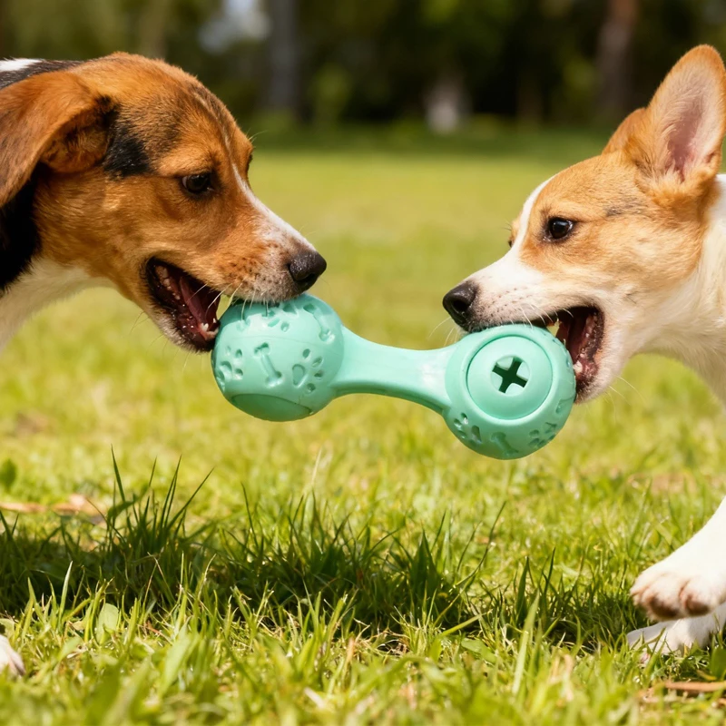 Wear-resistant, bite-proof dog chew toy — Squeaky Pet Toy Stick, an ultra-durable rubber dental stick, an interactive treat-dispensing toy suitable for small, medium and large dogs, designed to relieve anxiety and aid teething, featuring a unique squeaker