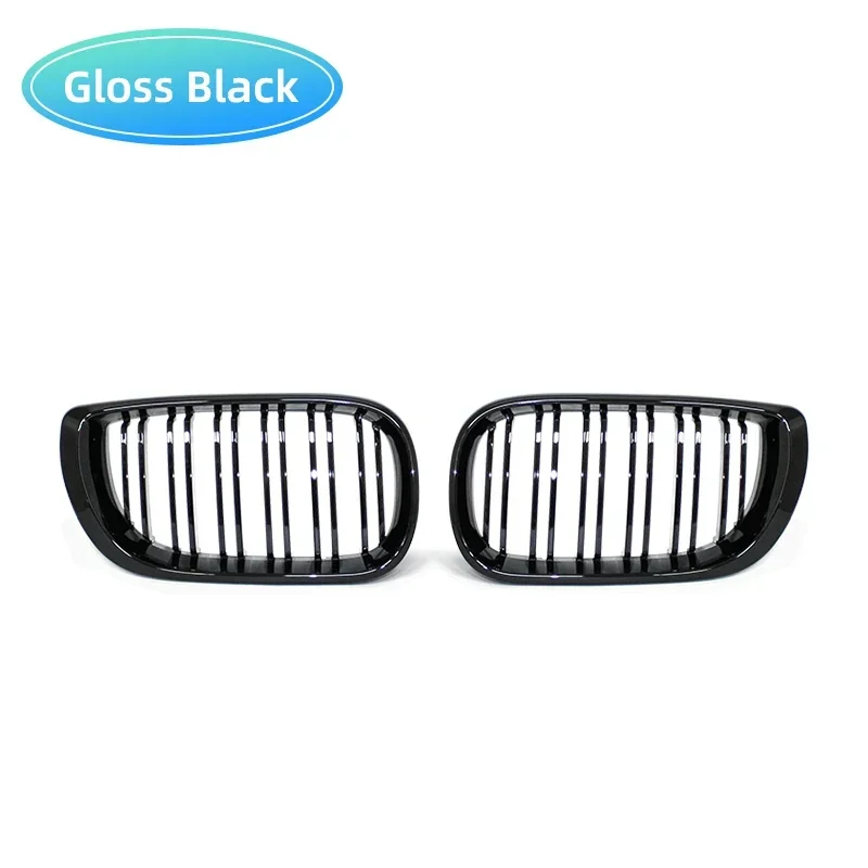 Car Kidney Grill Front Bumper 2 Slat Line Gloss Black Racing Grill for BMW E46 Coupe Cabrio 325Ci 330Ci LCI 2door 2003-2006