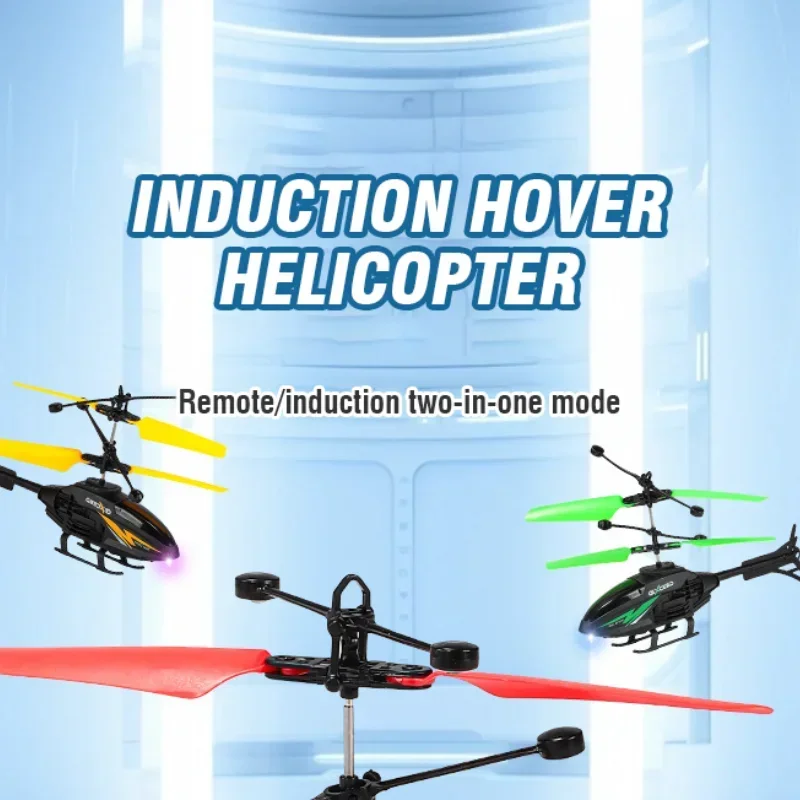 Aeronave rc helicóptero de controle remoto 2 canais controle gestos suspensão helicóptero modelo de aeronave brinquedo com brinquedo leve para meninos