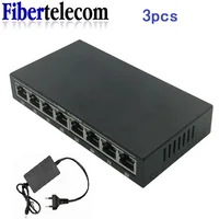 Conmutador Gigabit de 8 puertos para escritorio, RJ45 de conmutador Ethernet 10/100/1000mbps, Hub Lan, 8 puertos