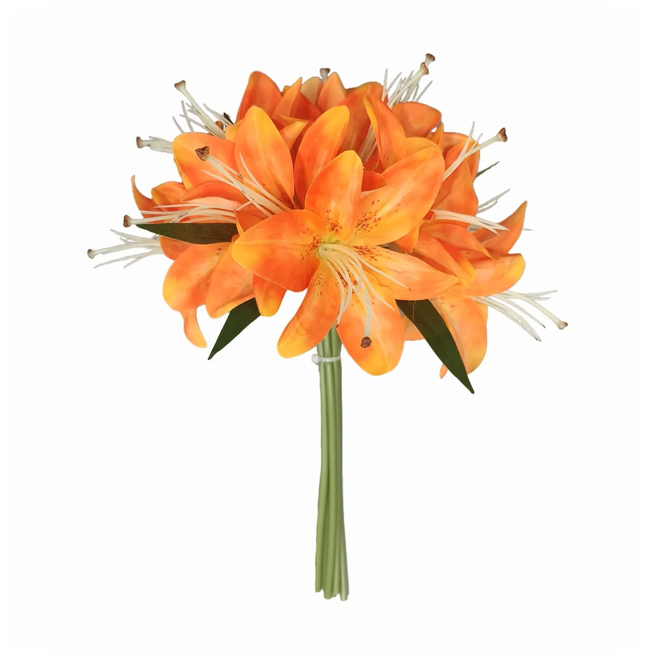 33 cm Künstlicher Lilienstrauß 3D-Gedruckte Realistische Lilien-Blumen für Wohnzimmer Schlafzimmer Arbeitszimmer Neujahr Heimdekoration – Detail 6