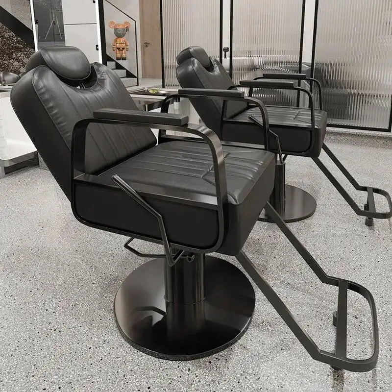 

Modern Foot Rest Barber Chair Luxury Swivel Comfortable Professional Beauty Chair Men Sillon De Barberia Salon Furniture