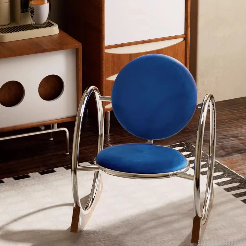 كرسي هزاز من باوهاوس، كرسي هزاز للفناء وغرفة المعيشة، موفر للمساحة، أريكة فردية، أثاث متعدد الوظائف #5