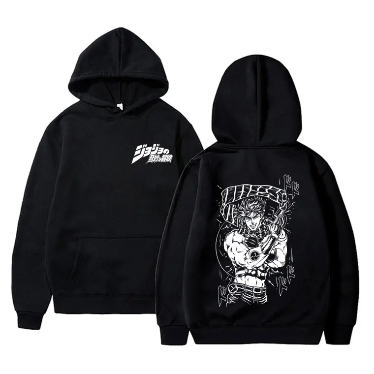 

Anime JoJo's Bizarre Adventure Jotaro Kujo Graphic Hoodie Men Women Manga Fashion Vintage Oversized Hoodies Male Casual Pullover