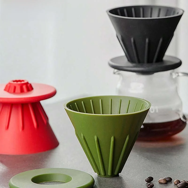 

Портативный силиконовый фильтр-стакан Choxila для кофе на открытом воздухе, удобный аксессуар для приготовления кофе на кухне и в столовой