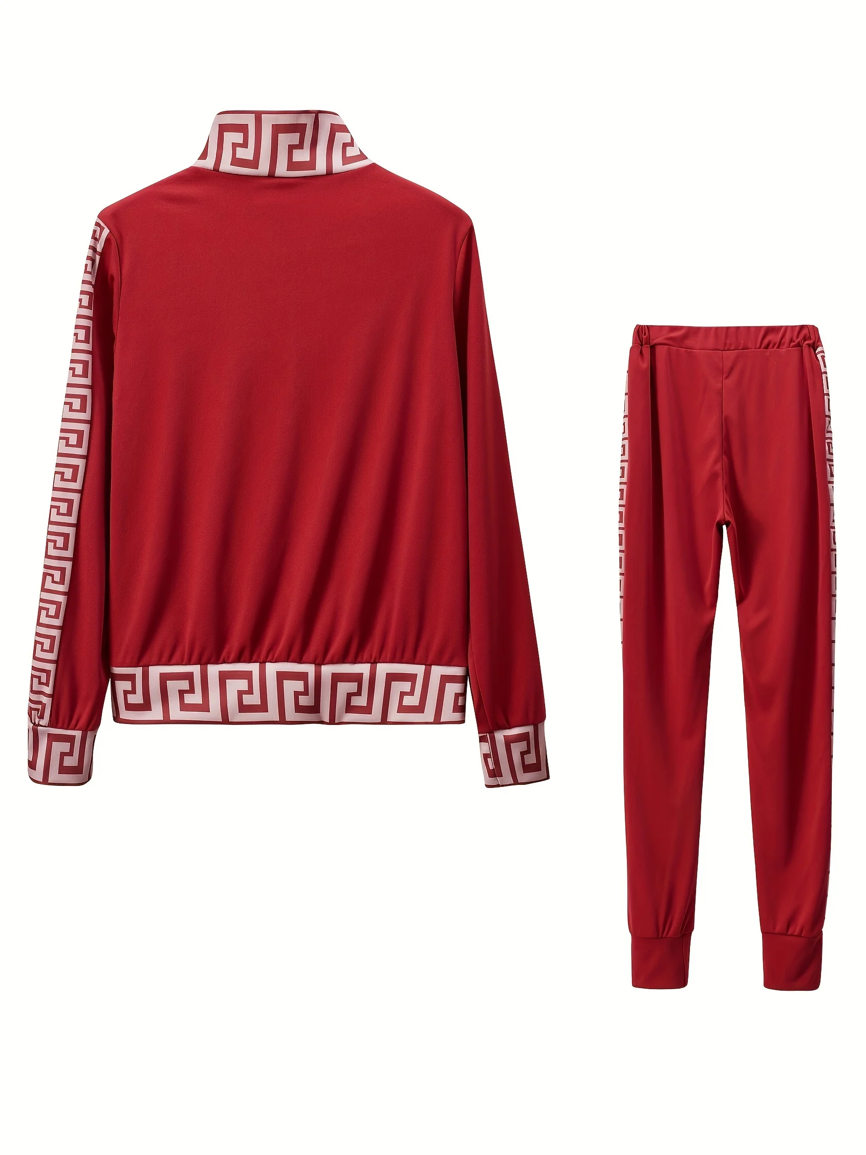 2024 أوروبا والولايات المتحدة نمط جديد الترفيه الطباعة خياطة بدلة من قطعتين