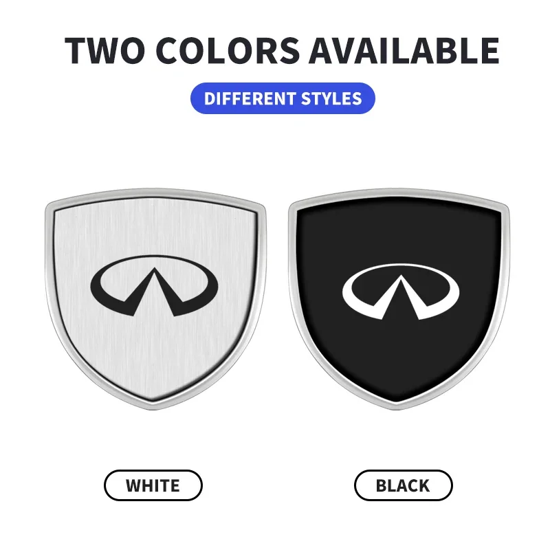 ثلاثية الأبعاد ملصقات درع معدني الجذع الملحقات الخارجية لإنفينيتي Q50 FX35 Q30 G37 Q70 QX70 G35 Q60 QX50 QX60 QX80 QX30 JX35 G25 #4