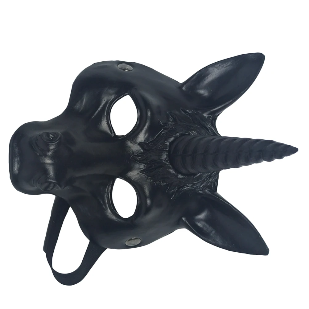

Unicorn Headgear Mask Halloween Supplies Prom Cosplay Props Black Costume Child