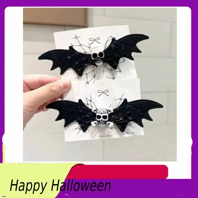 2024  New Halloween Hairpin Hair Accessories Ghost Festival Skull Bat Bows Party Dress Up Headgear Hair Clips for Women Girls