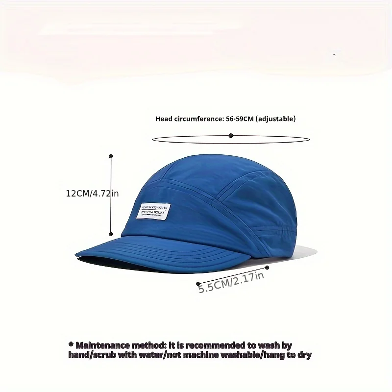 American Retro Soft Top 5-panel Baseball Cap - Summer Sun Protection Duck Tongue Hat, Multi-color Optional Casual Sunshade Cap
