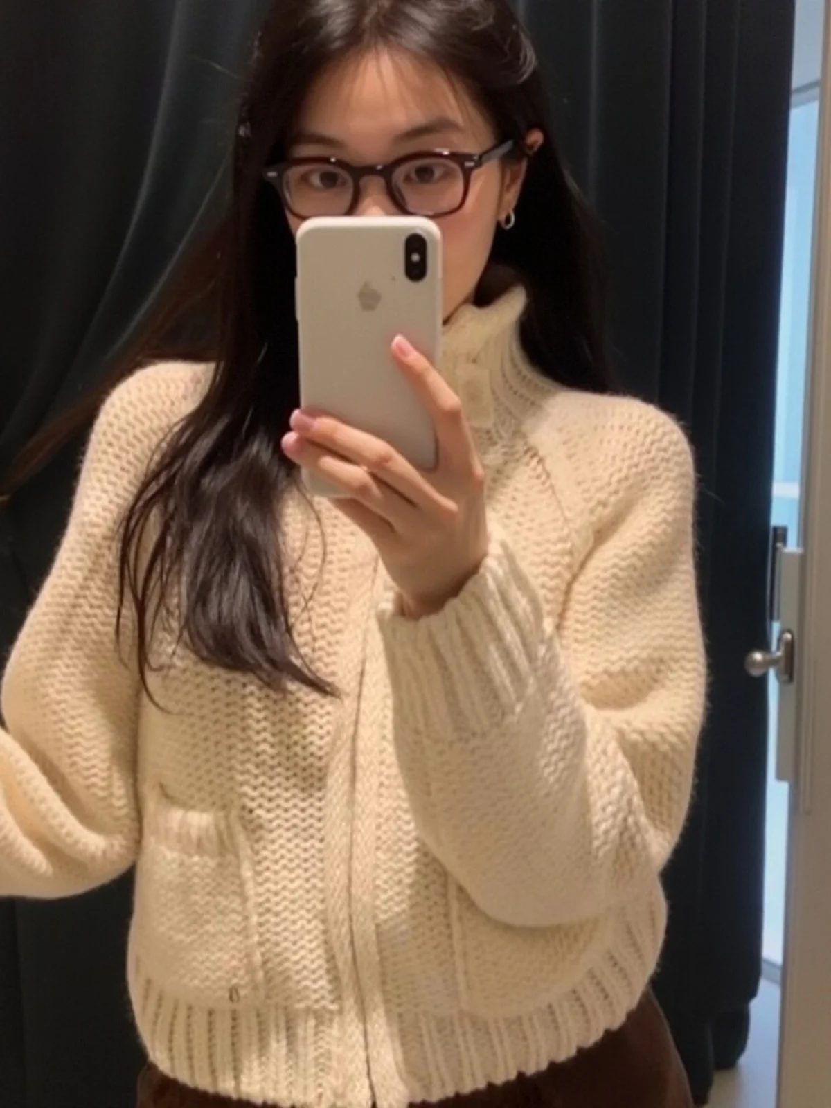Biały sweter z dzianiny z zamkiem błyskawicznym przy kołnierzyku, damski, retro, luźny top, czerwony, na świętowanie Nowego Roku, swobodny, wygodny krój.