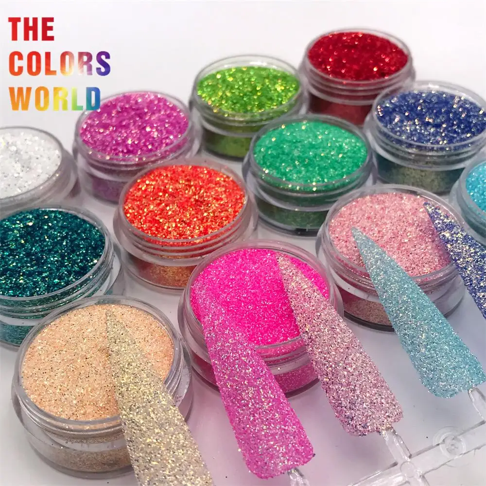 TCT-681 Chunky Nails Glitter High Brightness Rainbow Decoration 네일아트 Nagel Konst ネイル Festival Accessories DIY Wholesale Supplier