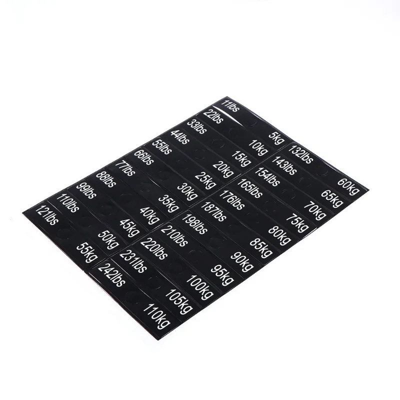 Gym Equipment Weight Plate Label Sticker Strength Training Machine Weight Mark Decal Single