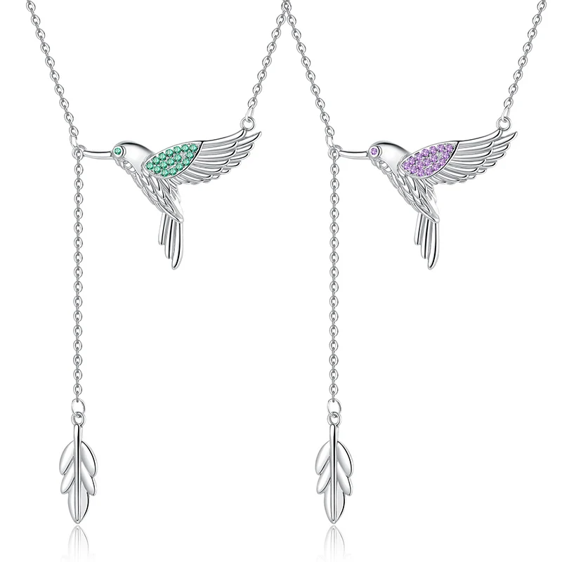 New Trending Feathery Bird Necklace European & American Unique Animal Necklaces High-end Jewelry For Women KOFSAC