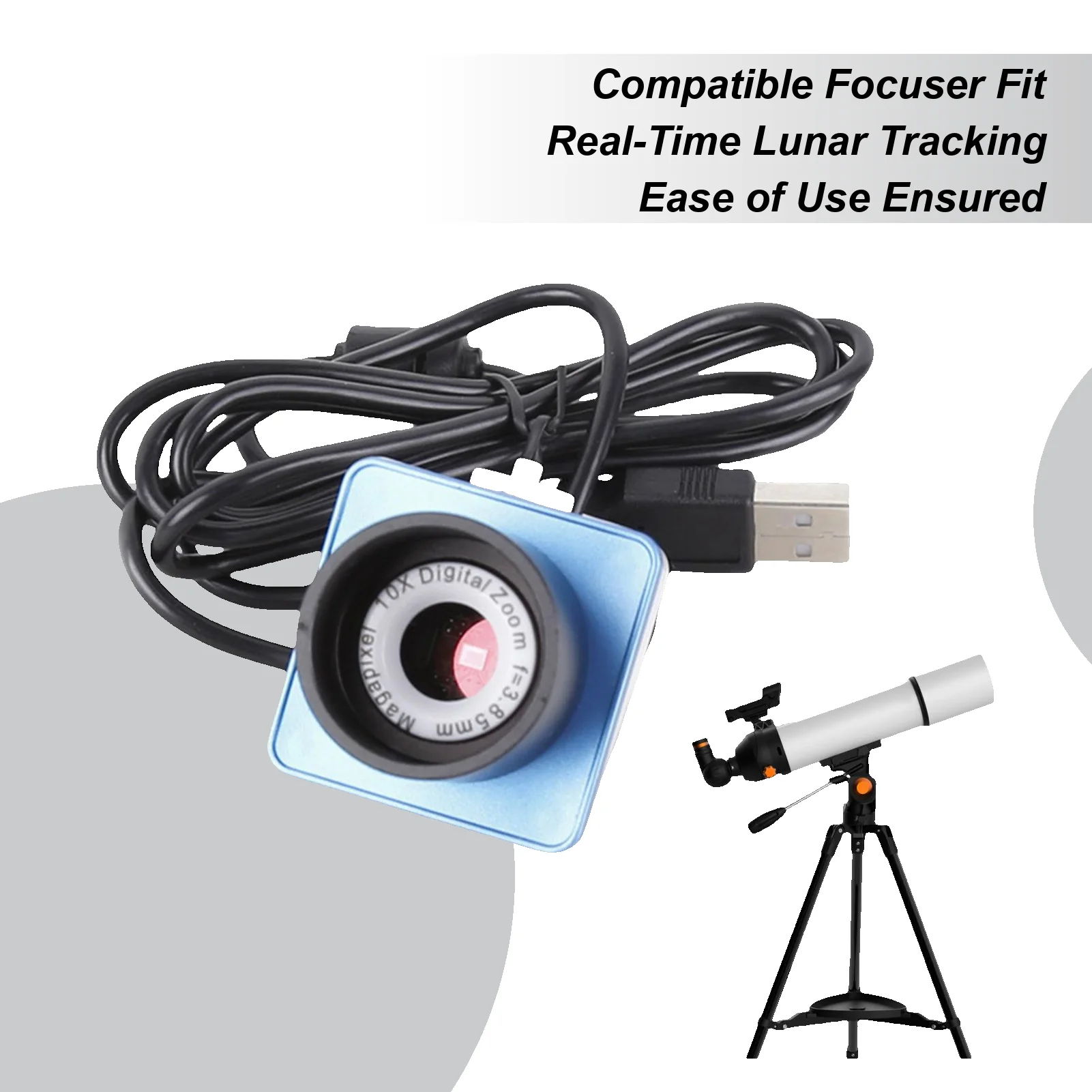 تلسكوب العدسة الرقمية USB تلسكوب كاميرا تصوير التوصيل والتشغيل عالية الدقة التصوير الفلكي تصوير للحياة البرية الطيور